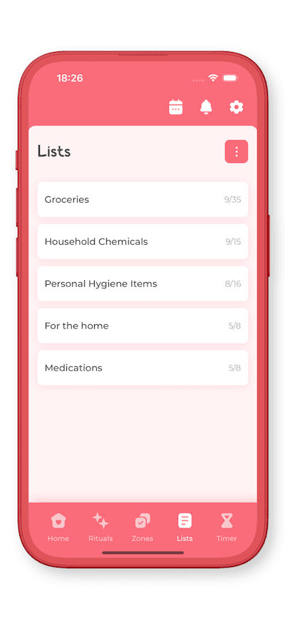 Lists, calendar and timer will help you get everything done without overworking